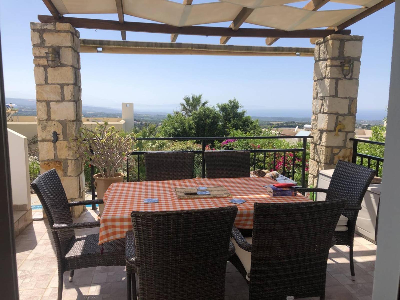 Gemuetliche Villa Mailin Priv. Pool Schoene Aussicht Skouloúfia Dış mekan fotoğraf