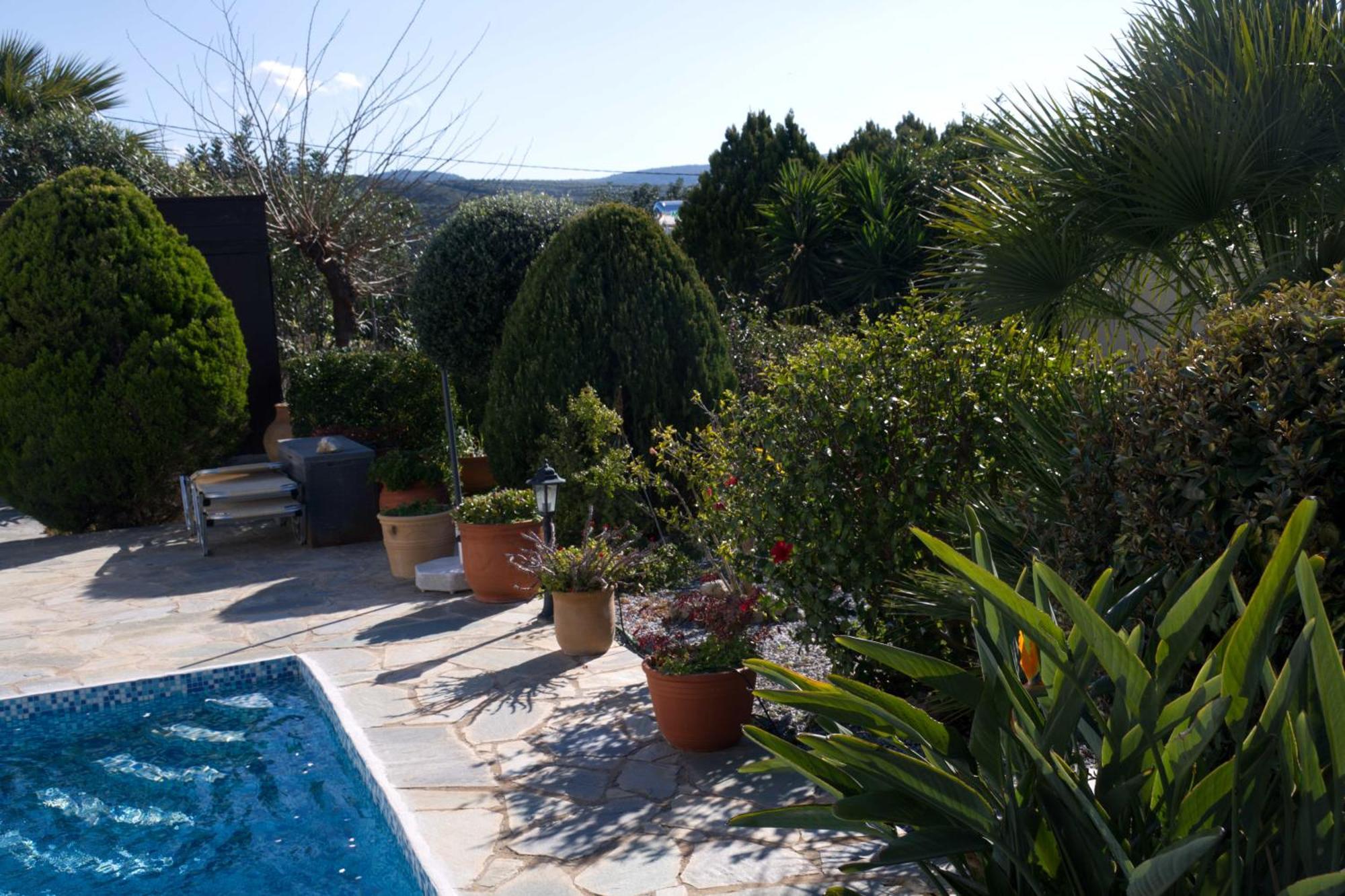Gemuetliche Villa Mailin Priv. Pool Schoene Aussicht Skouloúfia Dış mekan fotoğraf